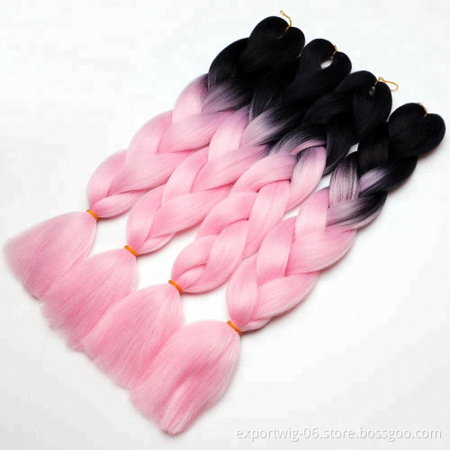 Jumbo Braids Hair Crochet Expression Wholesale Price Cheap Original Synthetic Colorful Braiding Hair Extensions